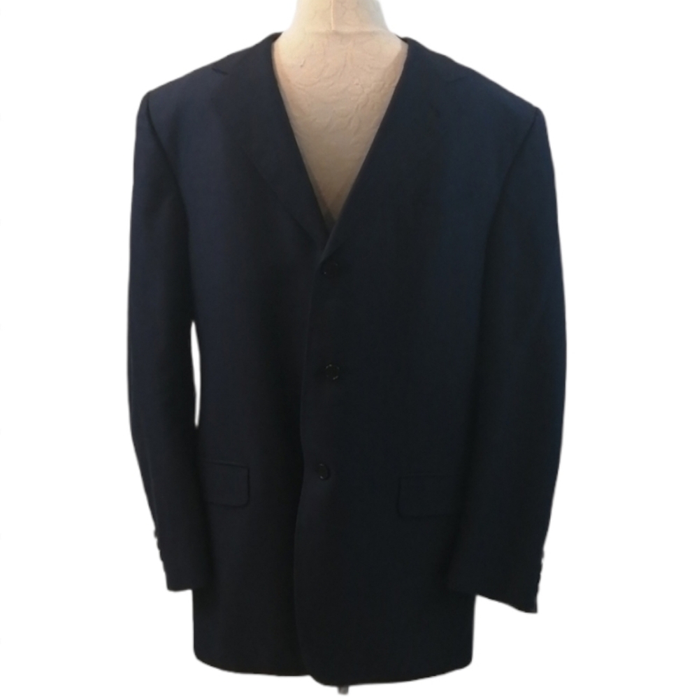 Canali Proposta Men Pure Wool Navy Blazer SZ 52 R I…